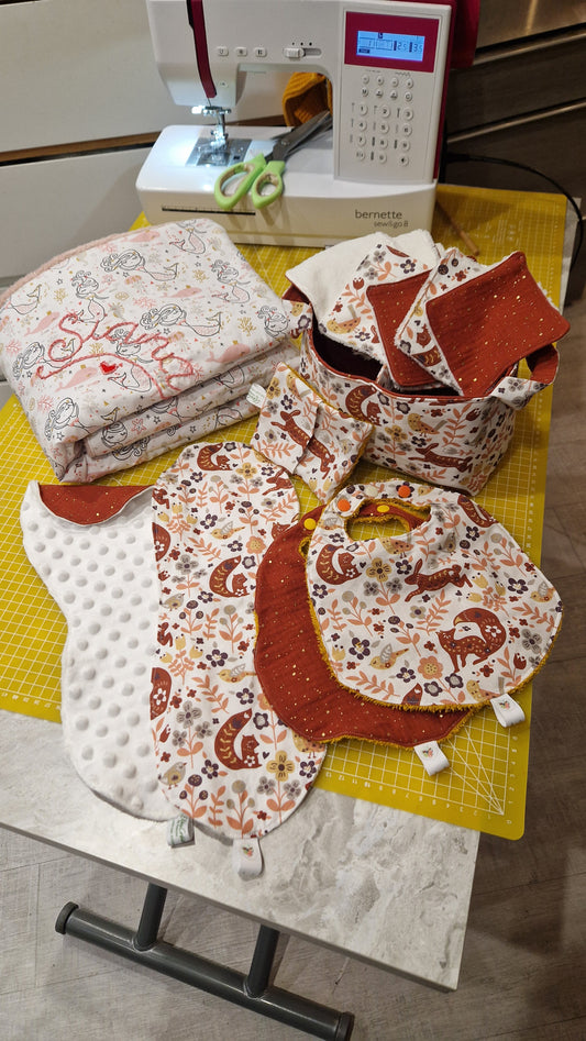 La Box Ti’Doudou, Le coffret naissance rempli de douceur (Choix des tissus en photo)