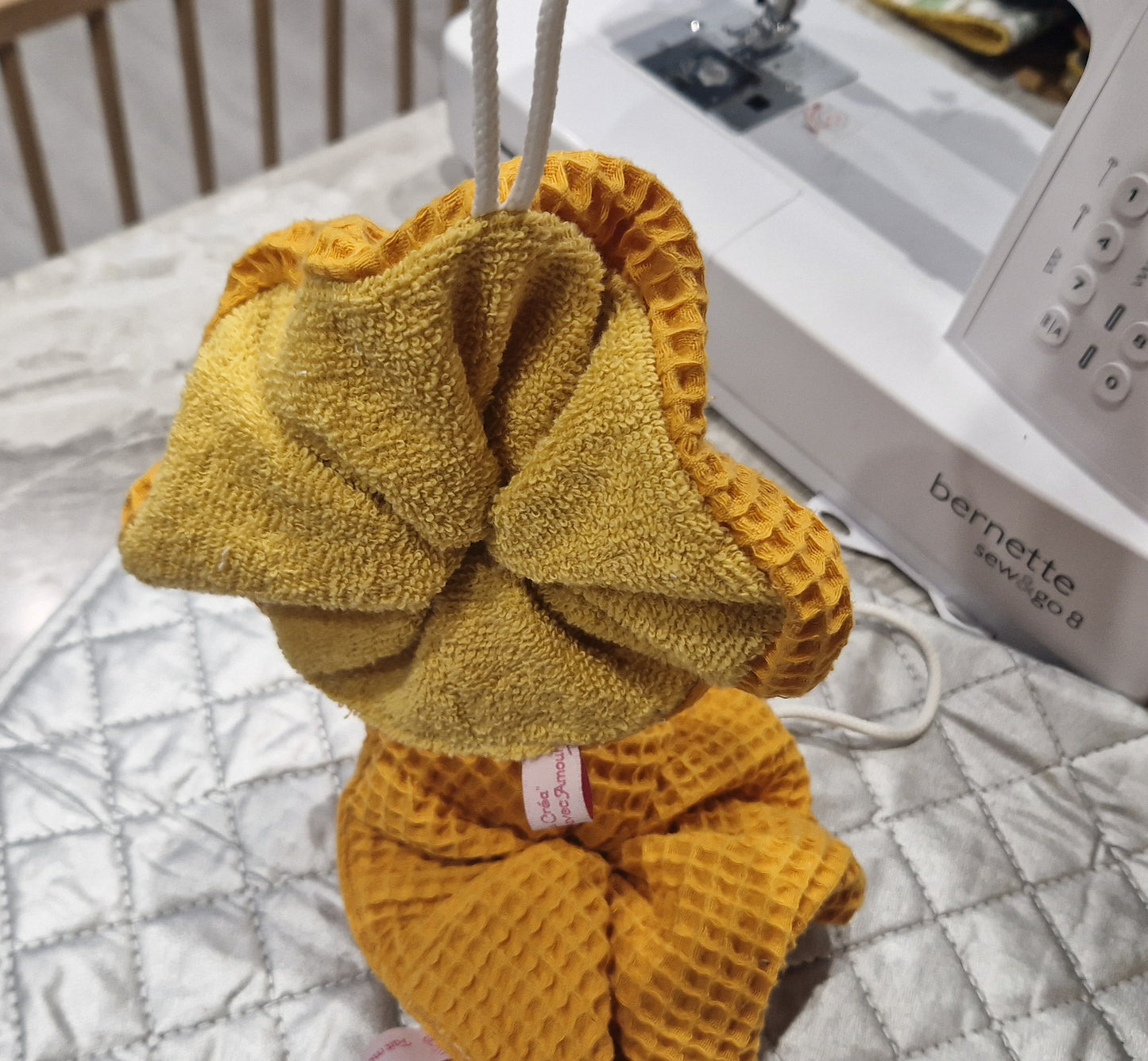 La Floréla, une fleur de douche réutilisable (Choix des tissus en photo)